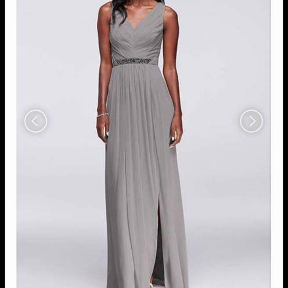 Silver bridesmaid dress